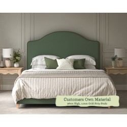 Kingsize Headboard Barra Customers Own Material 96cm Height 11mm Gold Strip Studs