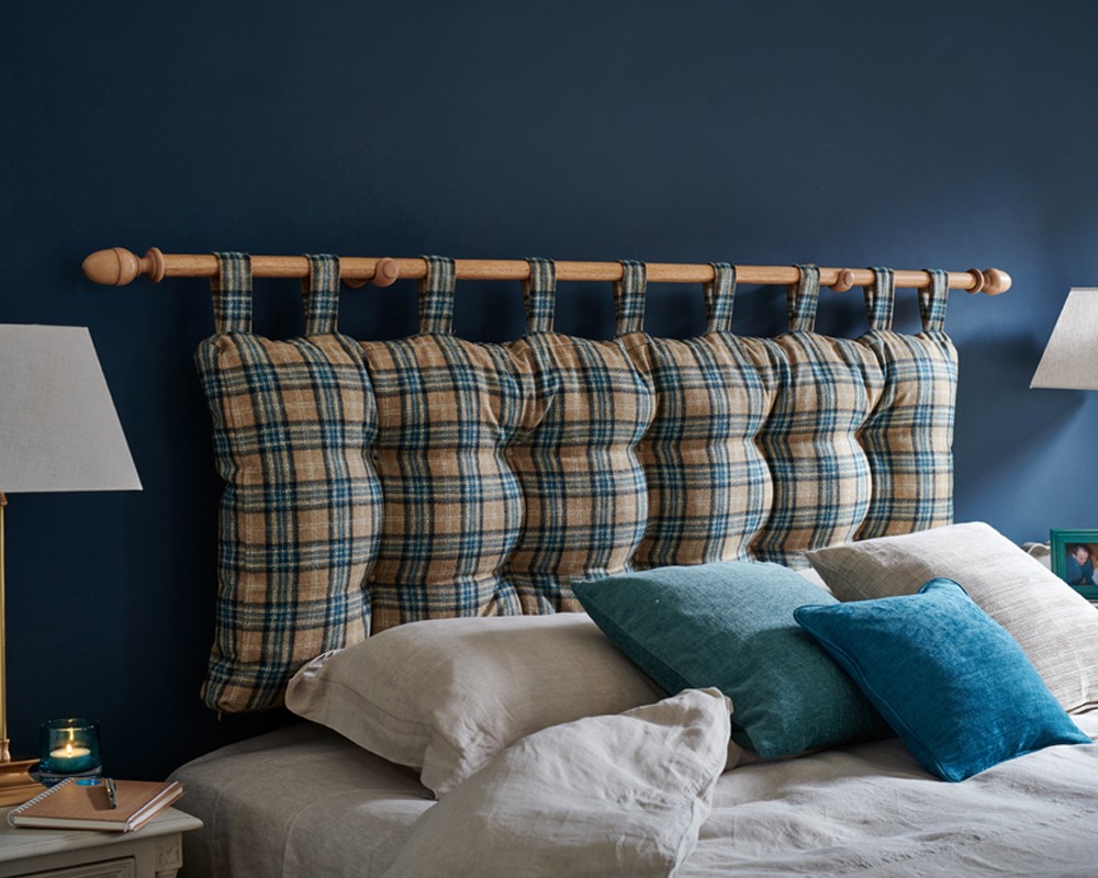 Super King Sheppey Headboard Heritage Wool Teal EX The Headboard