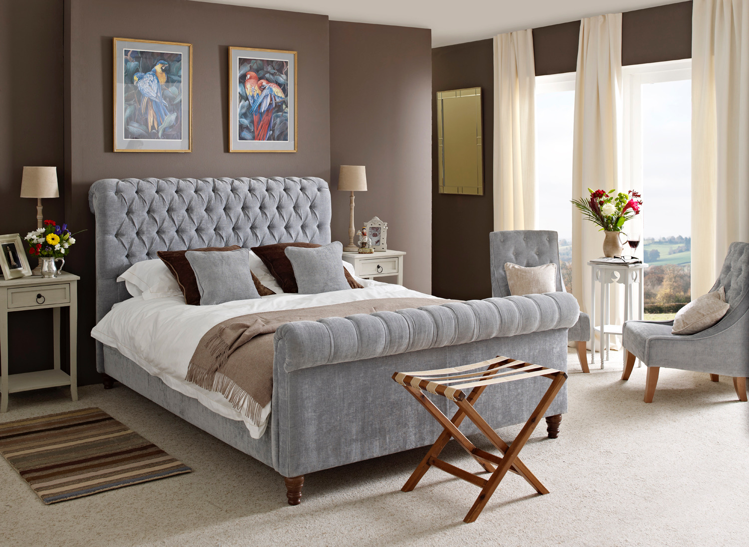 Small Bedroom With A King Size Bed, King Size Bed Frame With Headboard And Footboard Dimensions