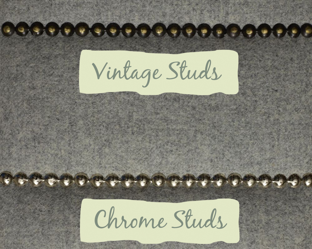 vintage and chrome studs for upholstery