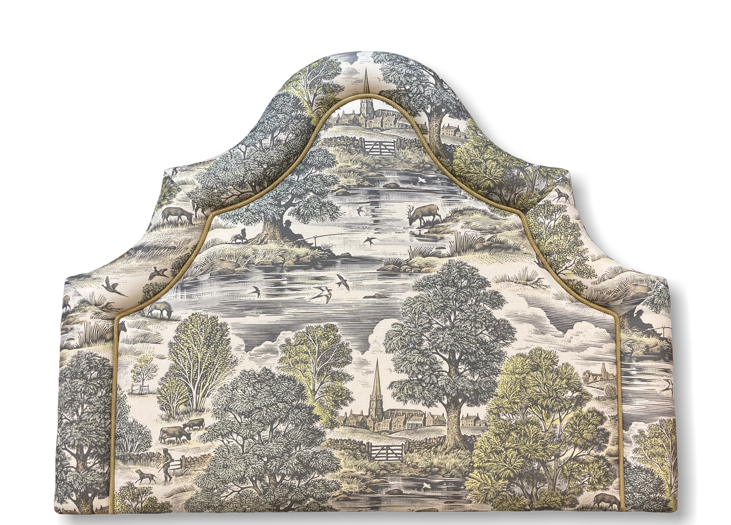 Lewis and wood fabric headboard