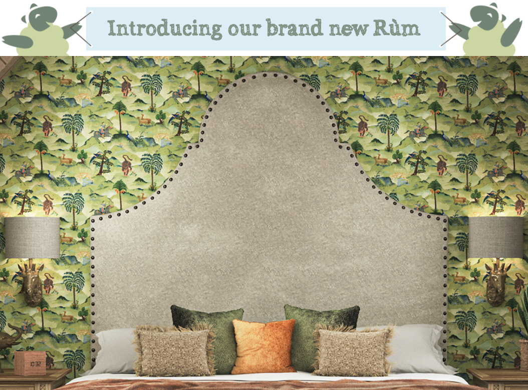 Rum-Headboard-Mabled-Velvet-Linen-Antique-Brass-Nail