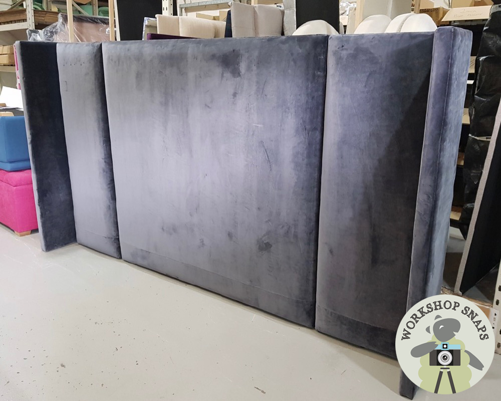 THW Bespoke Kingsize Winged Mull with 50cm Side Extensions - COM Zink Jensen in Aviator Blue 2179263