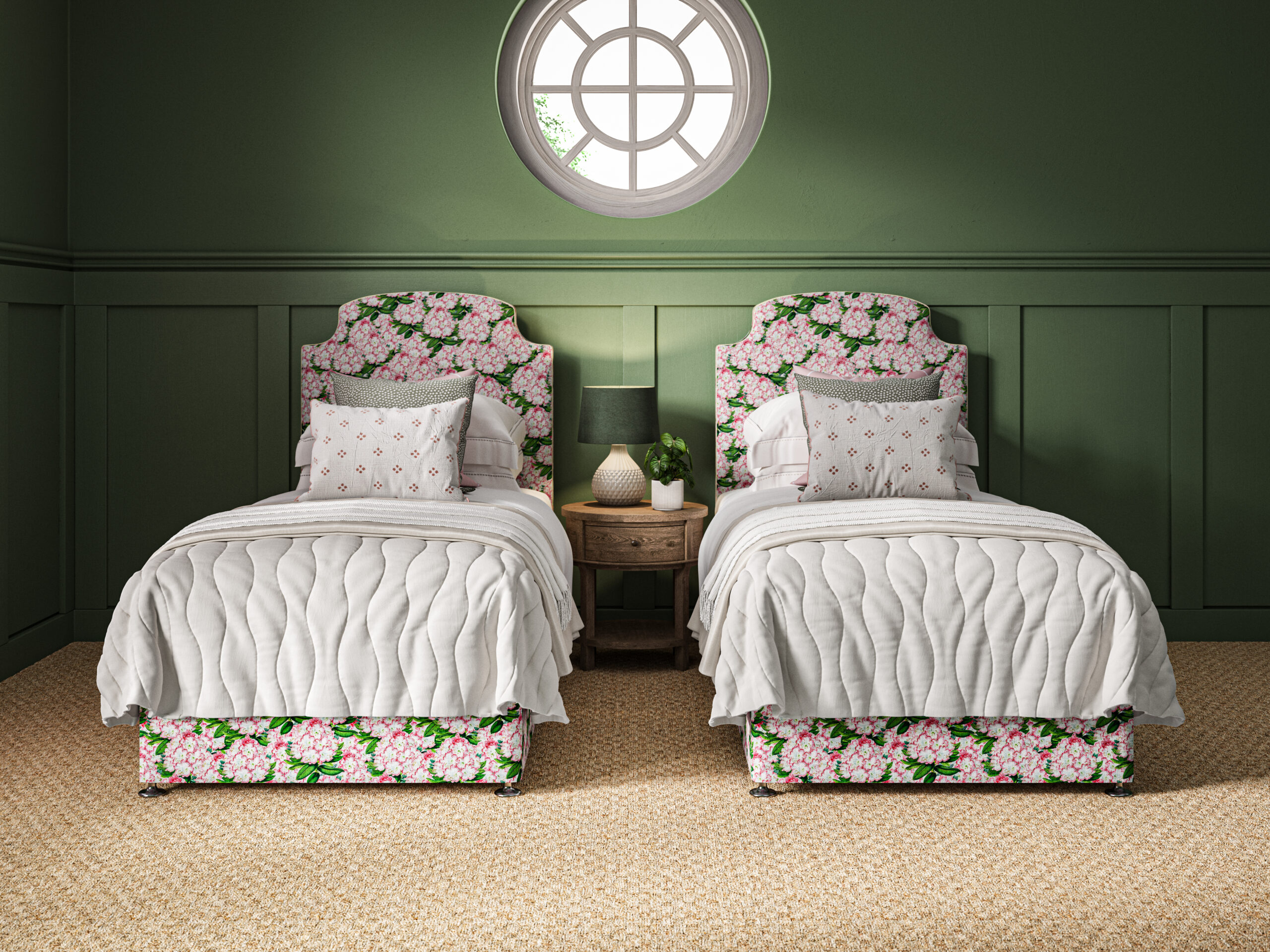 Puffin Twin Beds in Charlotte Gaisford Sharanshar Green