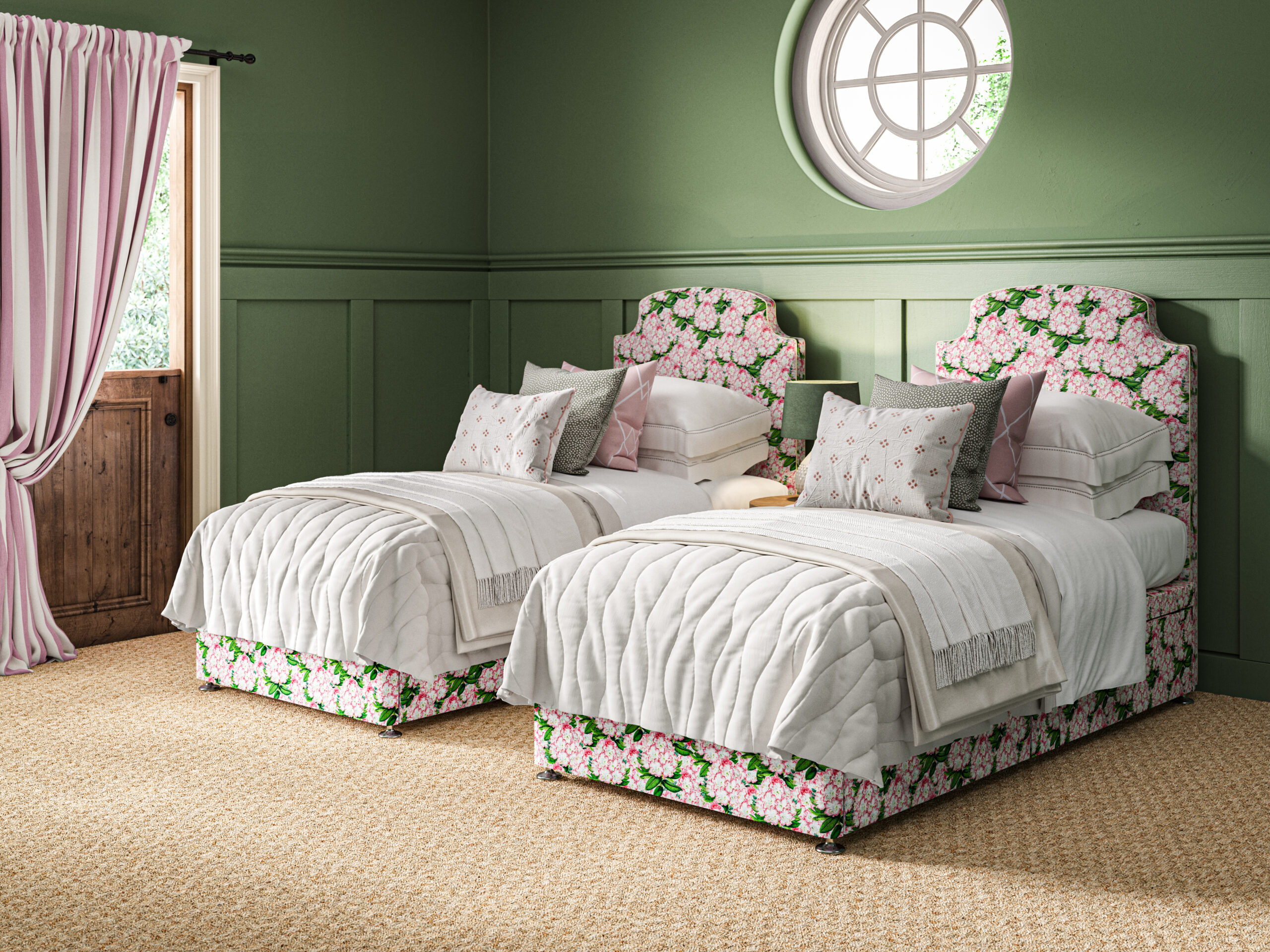 Puffin Twin Beds in Charlotte Gaisford Sharanshar Green