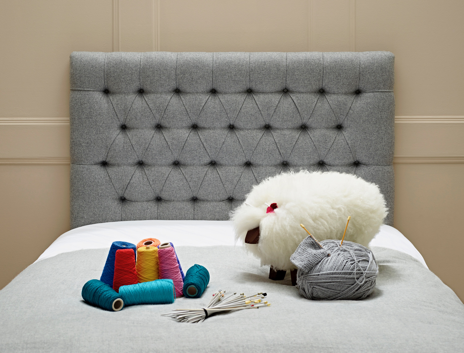 Real wool for beds and headboards