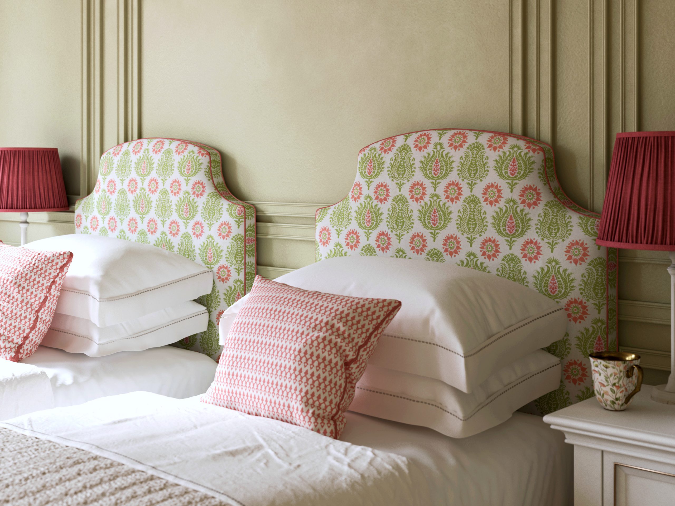 DONEHBWS-Puffin-Room-Set-Twins-Detail1 Puffin Twin Beds in Charlotte Gaisford Sharanshar Green