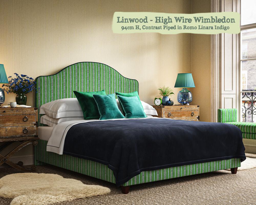 Barra Headboard in High Wire Wimbledon